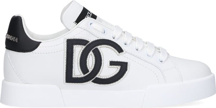 Dolce & Gabbana Low-top Sneakers Portofino Nappa Leather Porgy Wit