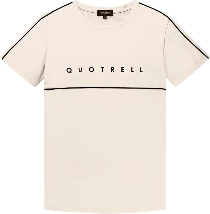 Quotrell Basic Striped T-Shirt Beige