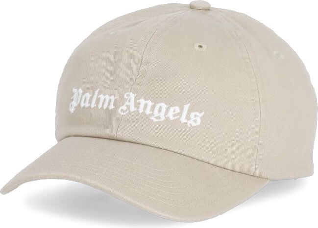 Palm Angels Hats Beige White Beige