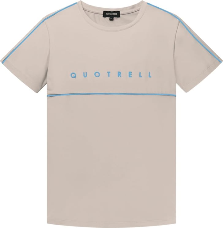 Quotrell Basic Striped T-shirt | Brown / Light Blue Bruin