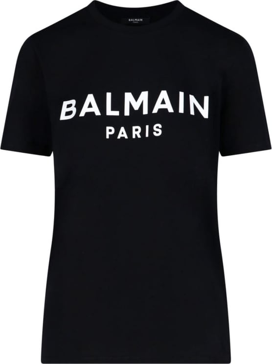 Balmain Ss Printed T-Shirt Button Black