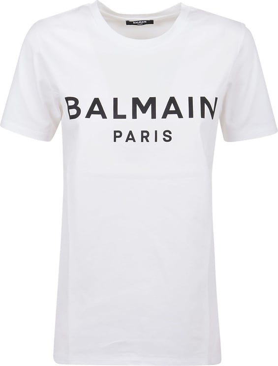 Balmain Ss Printed T-Shirt Button White