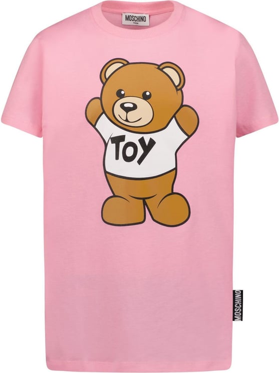 Moschino Moschino HUM03ULAA01 kinder t-shirt roze Roze