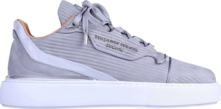 Benjamin Berner Raphael Low Top Ice Grey 3D Striped Sneaker Grijs