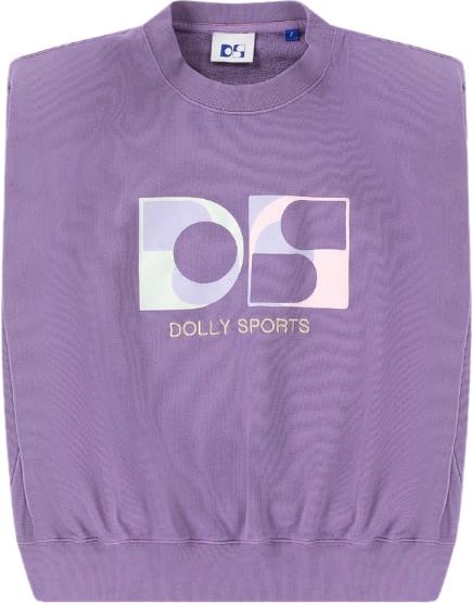 Dolly Sports Padded Shoulder Top Paars