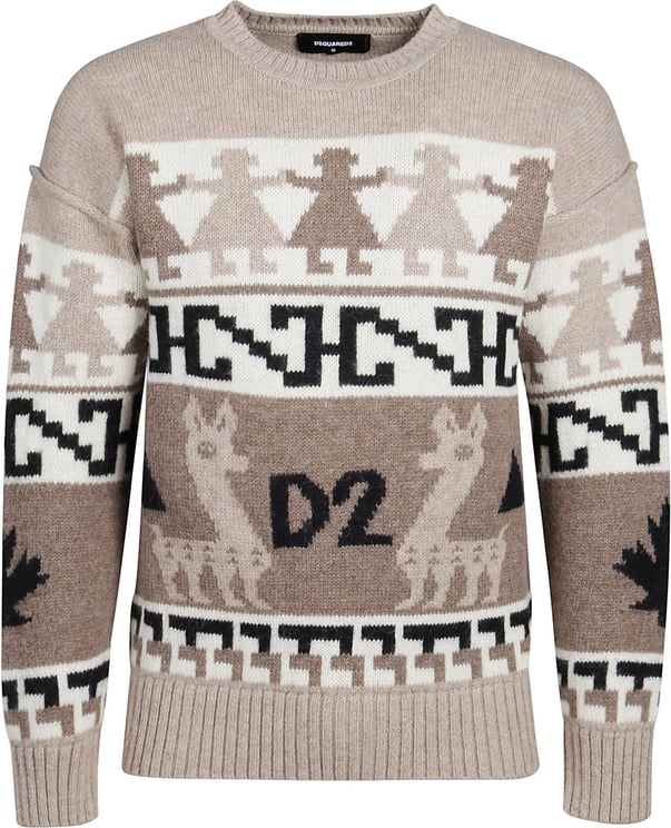 Dsquared2 Llama Sweater Multicolour Divers