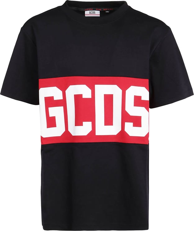 GCDS Band Logo T-shirt Black Zwart