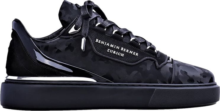 Benjamin Berner Raphael Low Top Camouflage Sneaker Zwart