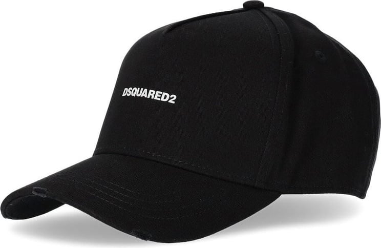 Dsquared2 Black Baseball Cap With Logo Black Zwart