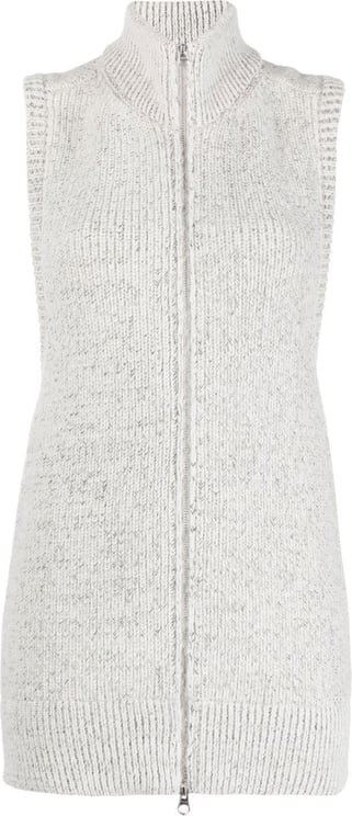 MM6 Maison Margiela Knit Sleeveless Zip Vest Grey Gray