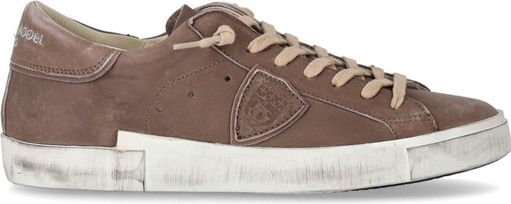 Philippe Model Prsx Low West Taupe Grey Sneaker Brown Bruin