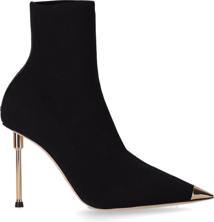 Elisabetta Franchi Black Sock Ankle Boot Black Zwart