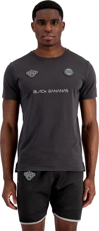 Black Bananas Tech T-Shirt Charcoal Grijs