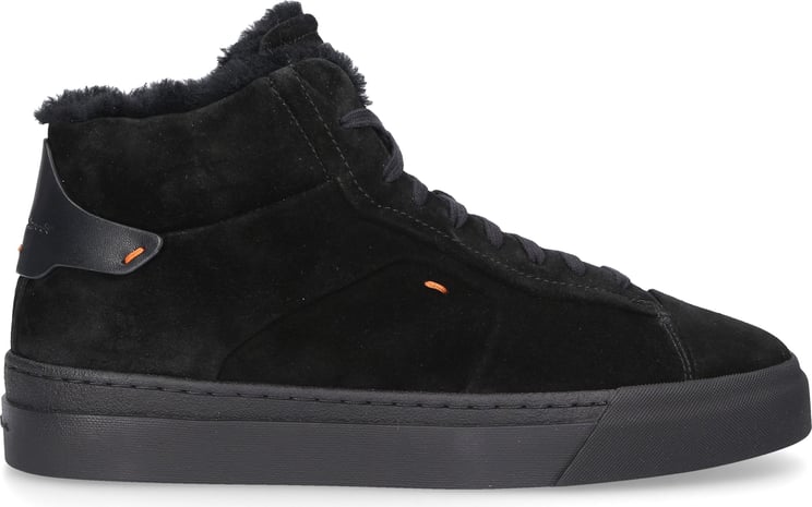 Santoni High-top Sneakers Calfskin Bibo Black