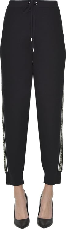 Michael Kors Textured Fabric Jogger Trousers Zwart