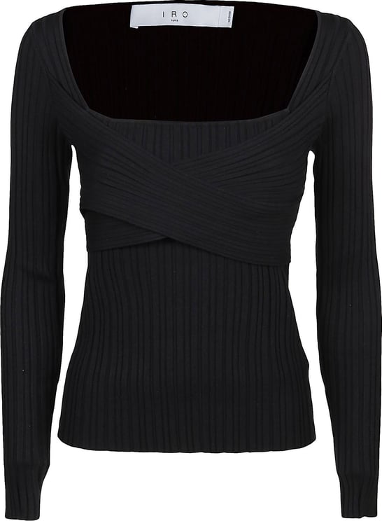 Iro Amarok Square-neck Ribbed Sweater Black Black