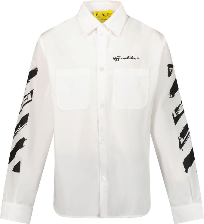 OFF-WHITE Off-White OBGA001F22FAB003 kinder overhemd wit Wit