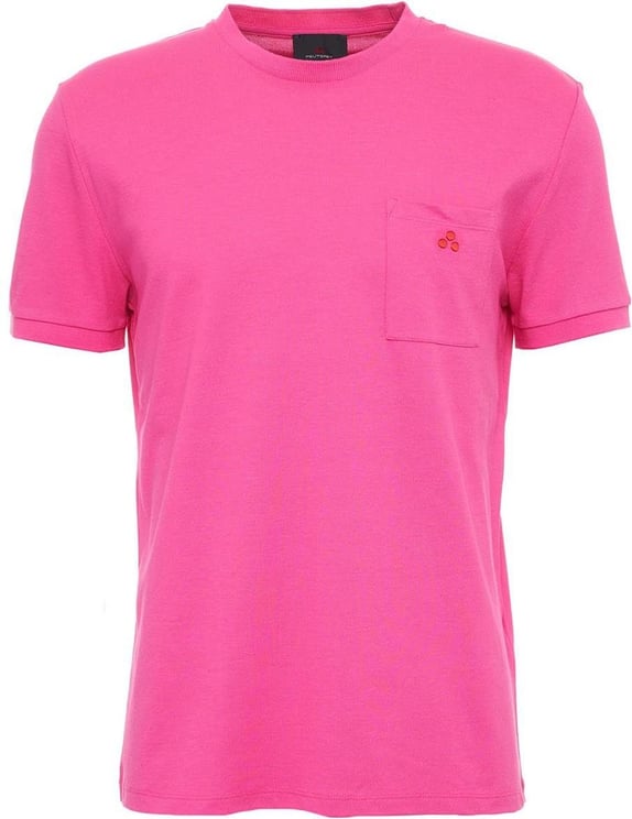 Peuterey T-shirt With Logo Pink Roze