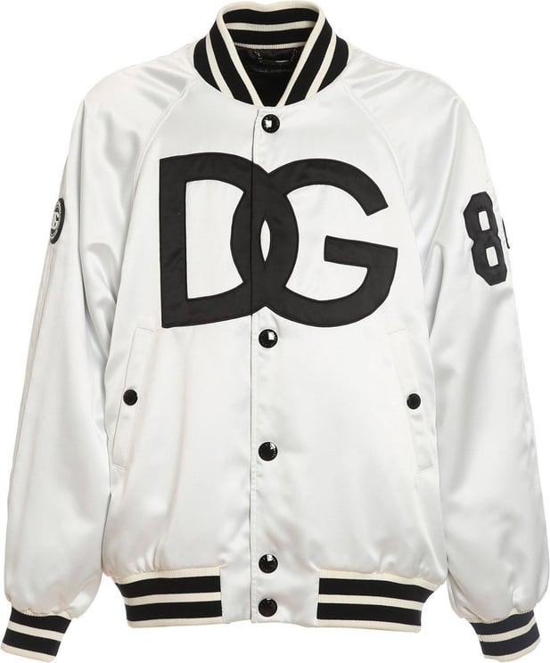 Dolce & Gabbana Dolce & Gabbana Satin Logo Jacket Grijs