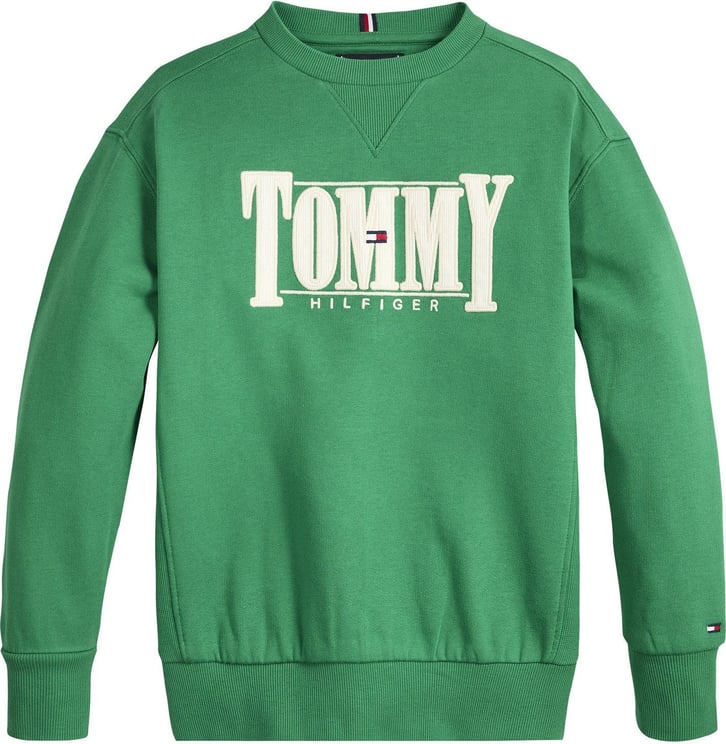 Tommy Hilfiger Logo Sweater Groen Green