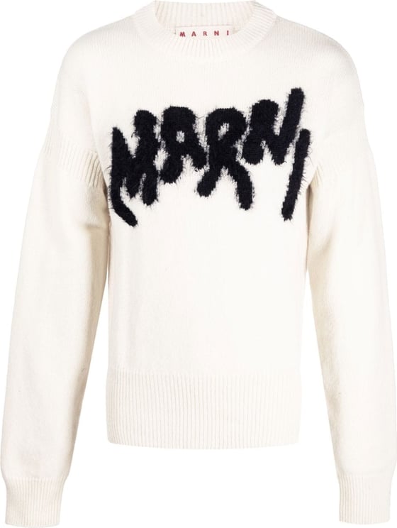 Marni Roundneck Sweater Pearl Wit
