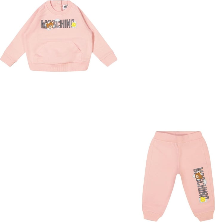Moschino Moschino MUK03RLCA42 baby joggingpak licht roze Roze