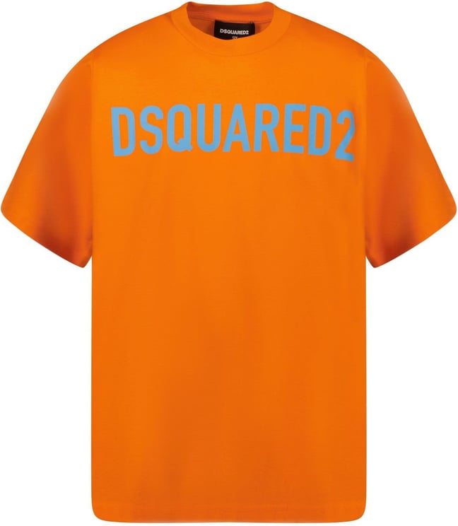 Dsquared2 Dsquared2 DQ1328 kinder t-shirt oranje Oranje