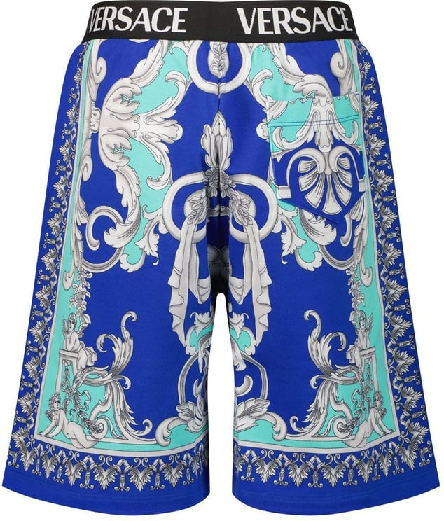 Versace Versace 1000124 1A04694 kinder shorts blauw Blue