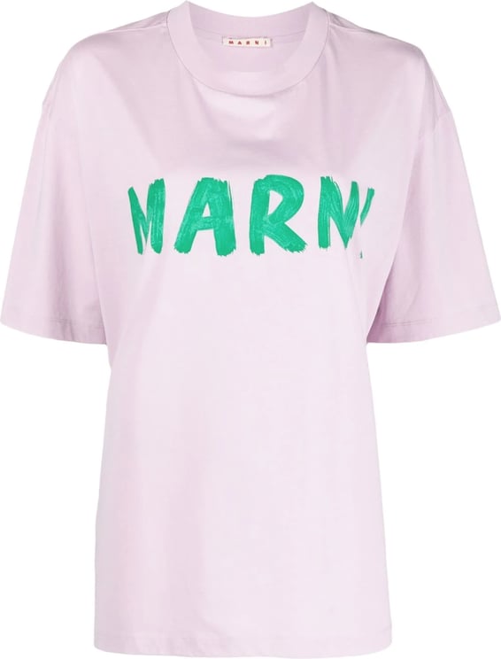 Marni Logo T-shirt Women Azalea Roze