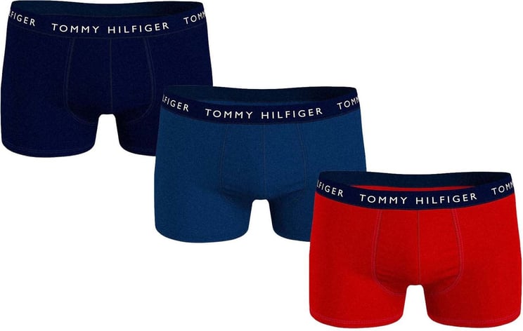 Tommy Hilfiger Boxershorts 3-pack Blauw Blauw
