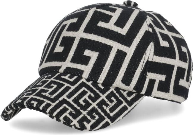 Balmain Hats Ivoire/noir Neutraal