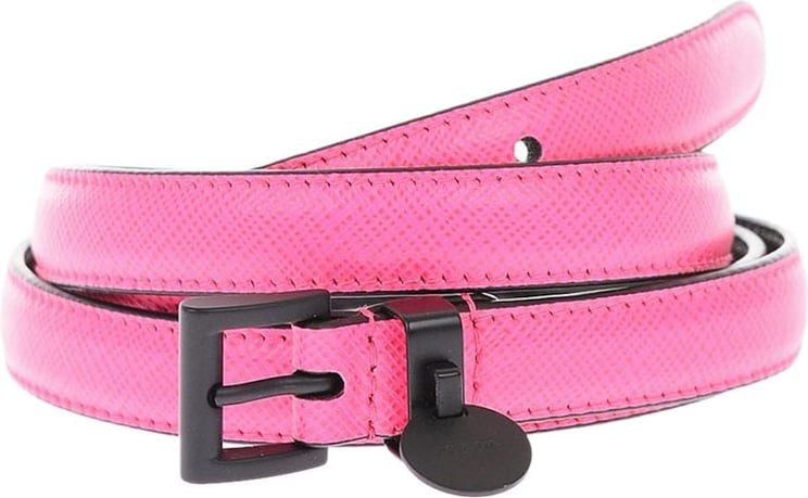 Prada Saffiano Leather Belt Roze