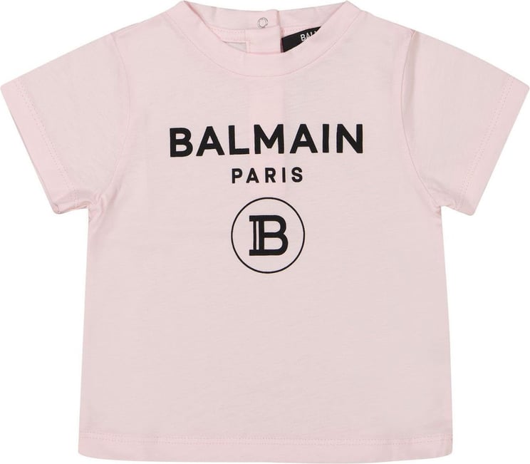 Balmain Balmain 6R8621 baby t-shirt licht roze Roze