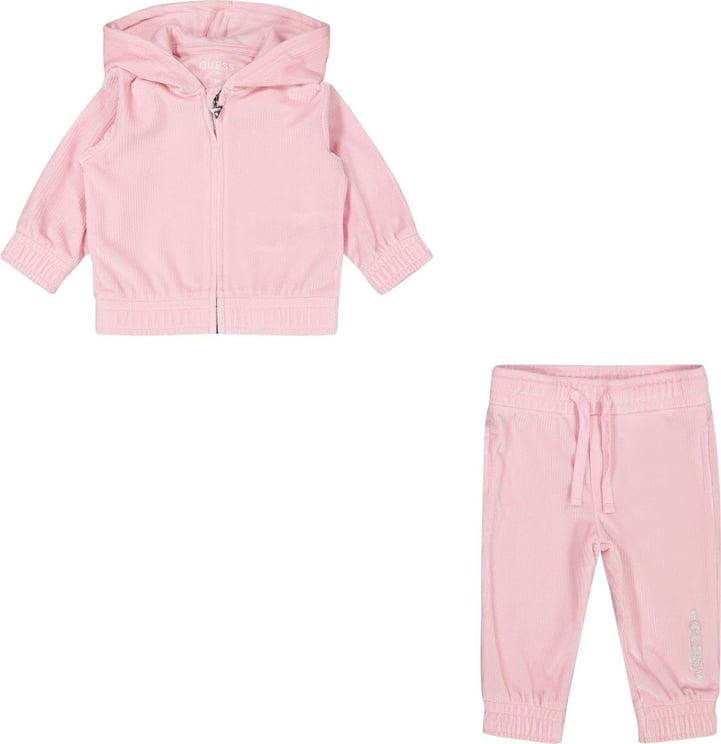 Guess Guess A2BG17 KBEB0 baby joggingpak licht roze Roze