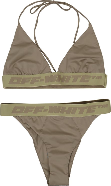 OFF-WHITE Logo Band Bikini Green