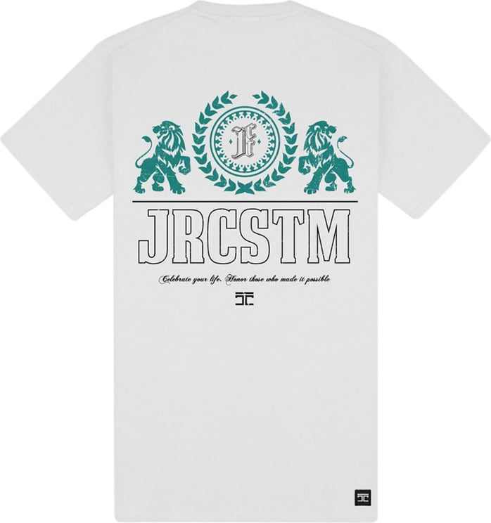 JorCustom Lion Slim Fit T-Shirt White Wit
