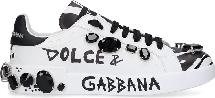 Dolce & Gabbana Low-top Sneakers Portofino Nappa Leather Amalfi Wit