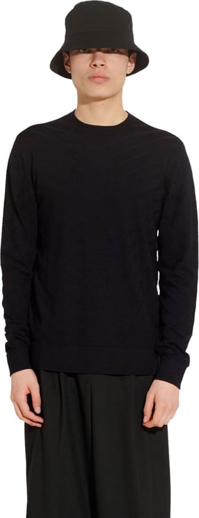 Emporio Armani Viscose Knitwear Sweater Black
