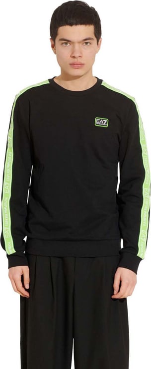 EA7 Logo Series Crew-Neck Sweatshirt Zwart