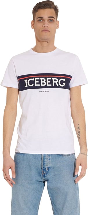 Iceberg Bicolour White Tee Wit