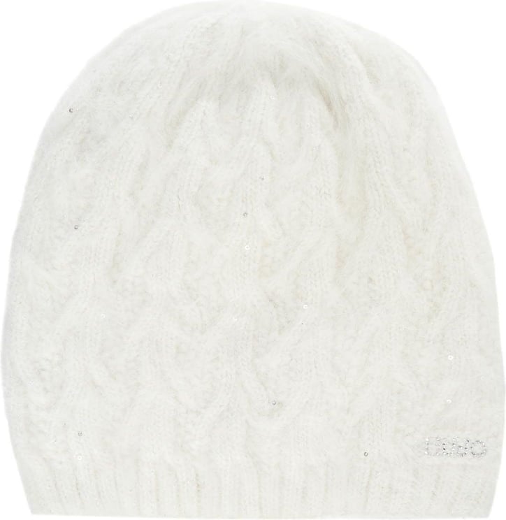 Liu Jo Beanie With Sequins White Wit