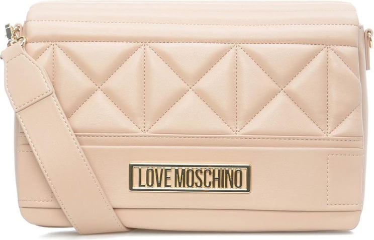 Love Moschino Crossbody Bag With Logo Neutral Neutraal
