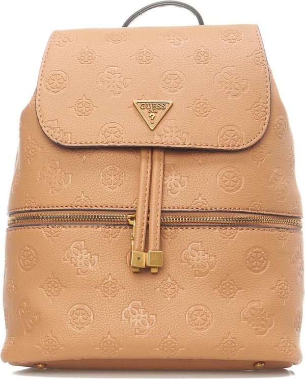 Guess Backpack With Logo Helaina Brown Brown