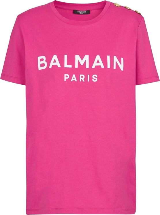 Balmain T-shirts And Polos Fuchsia Pink Pink