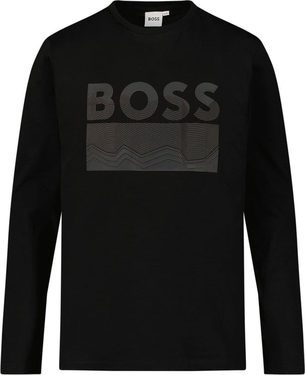 Hugo Boss Boss J25M16 kinder t-shirt zwart Zwart