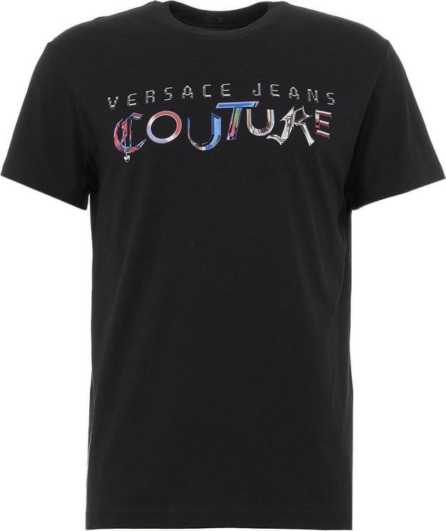 Versace T-shirt Logo Black Zwart