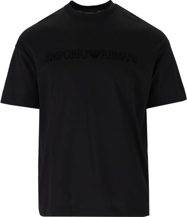 Emporio Armani Black T-shirt With Logo Black Zwart