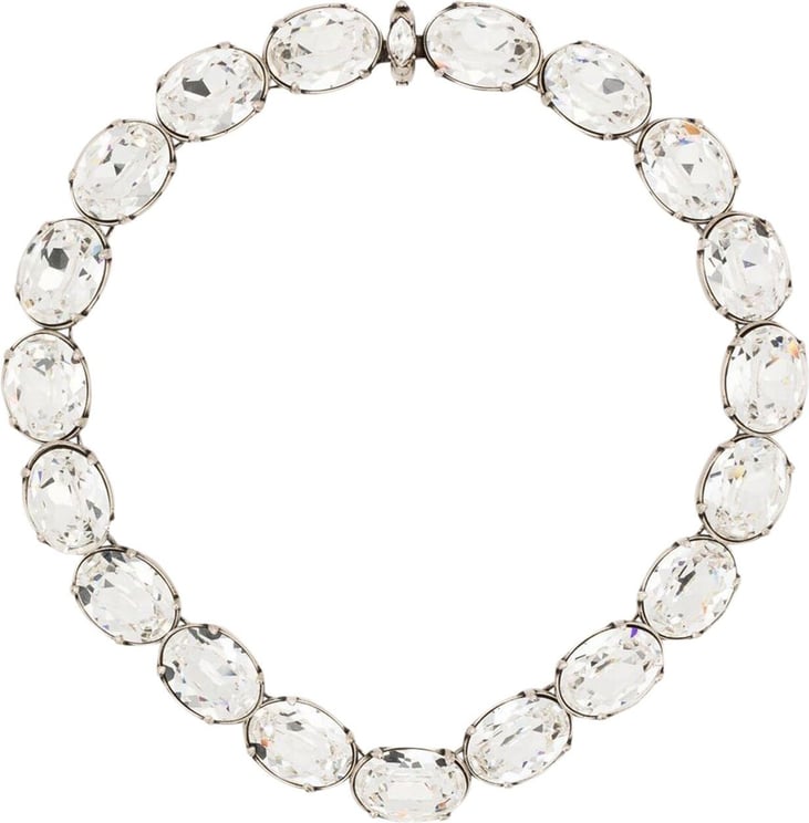 Alexander McQueen gem-embellished necklace Zilver