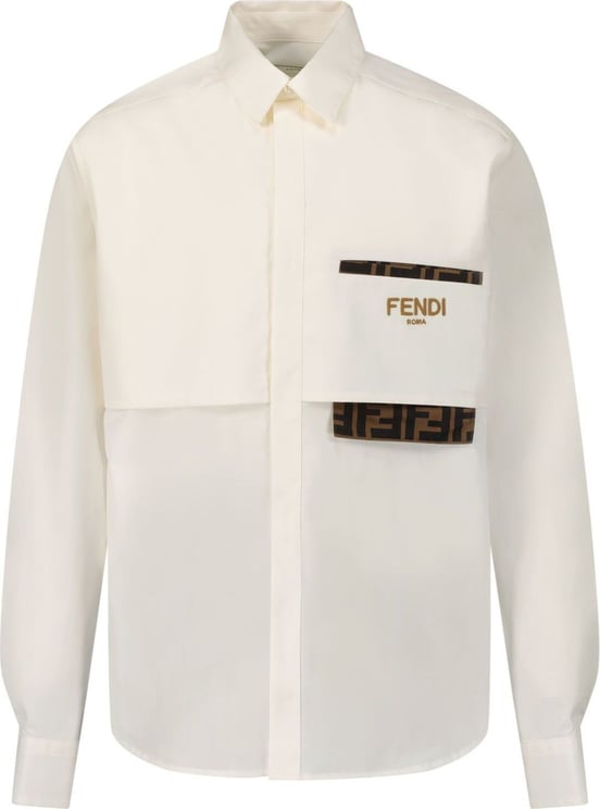 Fendi Fendi JMC135 AEXZ kinder overhemd wit Wit