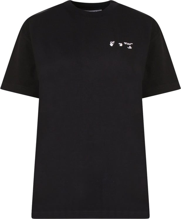 OFF-WHITE Swimming Man Logo T-shirt Zwart